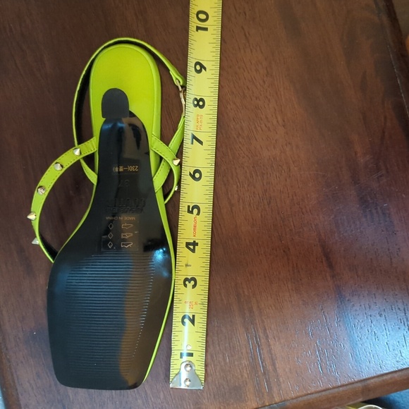 Versace Jeans Couture Green Brushed Courtney Heeled Sandals - Picture 9 of 9